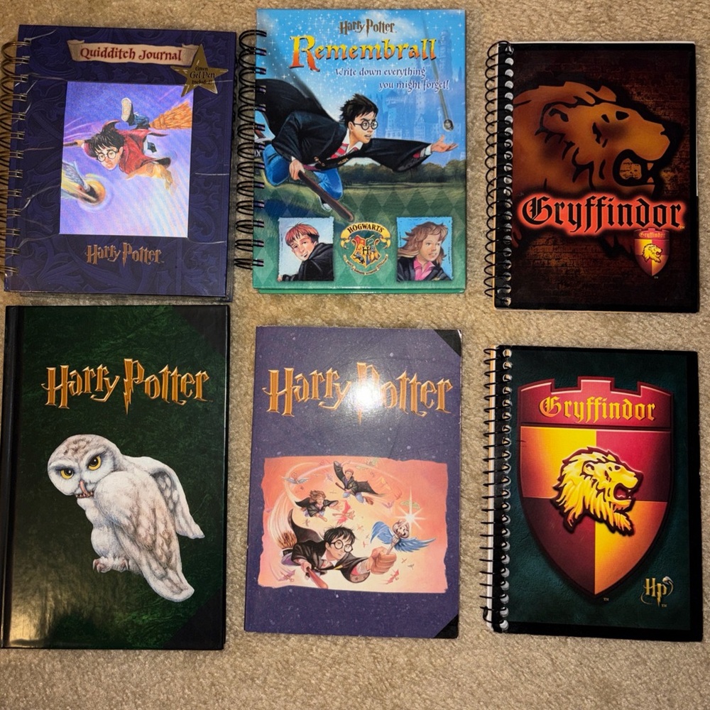 Lot Of Harry Potter Journals/notebooks From 2000-2001 (pre-movie Art)
